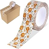 JarThenaAMCS 109 Yard Fall Packing Tape Watercolor Pumpkin Floral Decorative Sticky Wrapping Tape for Autumn Thanksgiving DIY Crafts Small Business Sealing Gift Boxes Mail Boxes