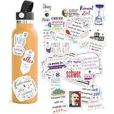 German Inspirational Quote Stickers for Teens & Adults | Positive Stickers for Planner, Journal, Scrapbook, Water Bottle & Laptop | 52pcs