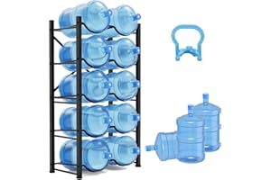 Semoprus 5 Gallon Water Bottle Holder for 10 Bottles, 5 Tiers Double Row Water Jug Holder, Detachable Heavy Duty Water Jug Stand, Water Jug Rack for Office, Kitchen, Garages, Restaurant, and Gym