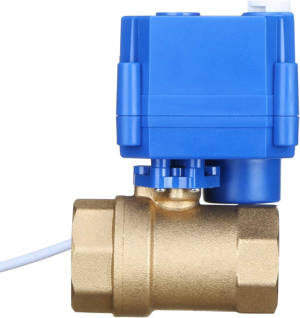 U.S. Solid Motorized Ball Valve- 1" Brass Ball Valve with Manual Function, Standard Port, 9-24V AC/DC and 2 Wire Auto Return Setup - Image 5
