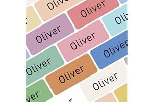 100 Personalized Stickers Name Labels for Kids School, Waterproof Name Clothing Labels for Kids Stuff Daycare Custom Name Sti