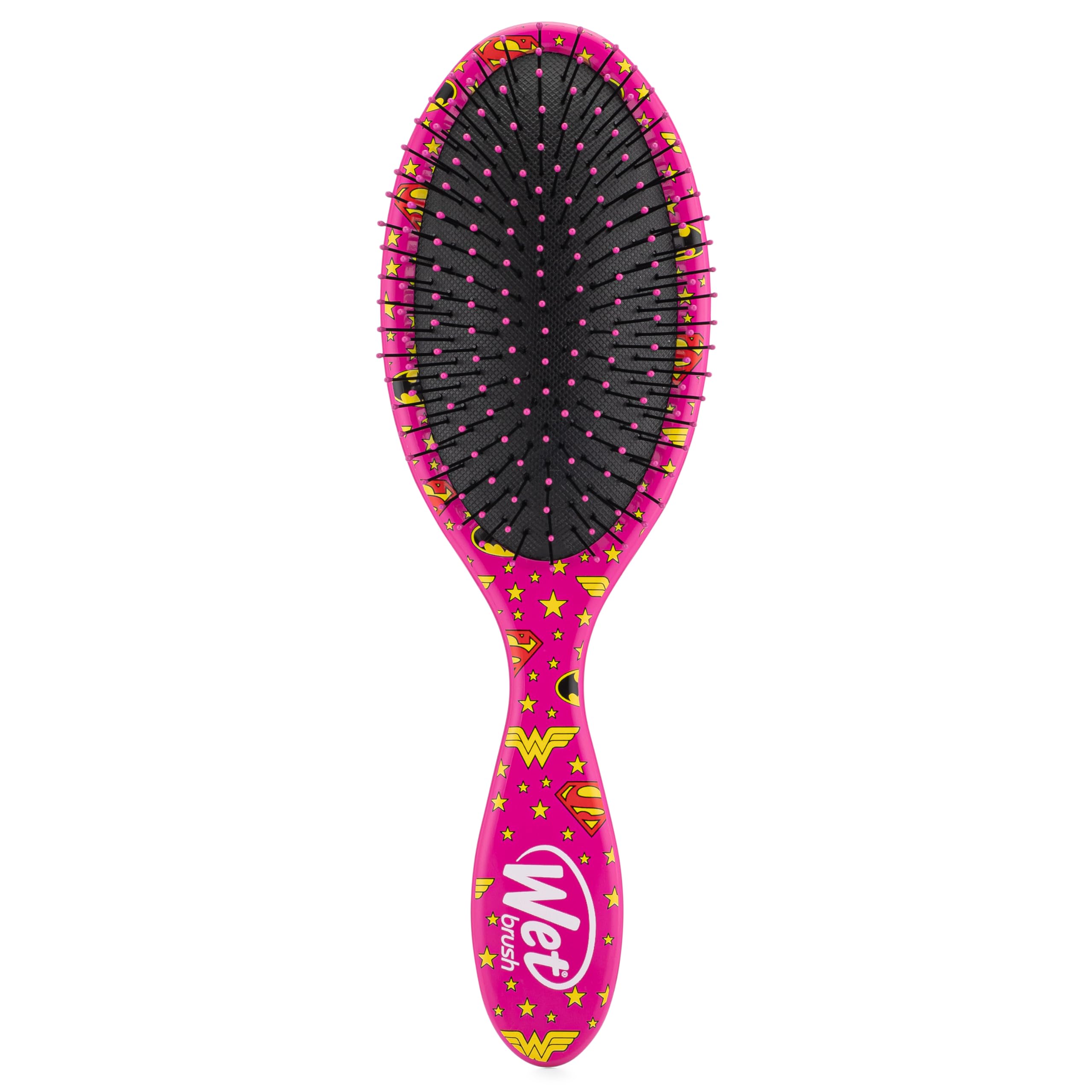 WetBrush Original Detangler, Hairbrush, Ultra Soft Intelliflex Bristles , Justice League Wonderwoman, Batgirl, Supergirl, DC Comics Range, For All Hair Types