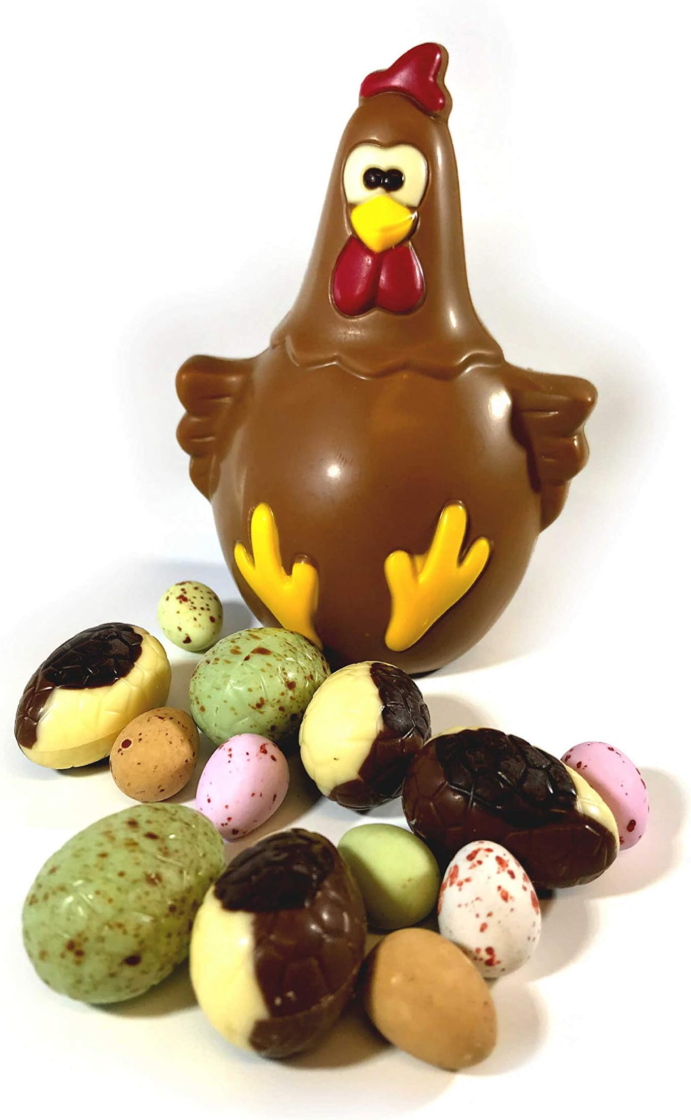 Martins Chocolatier Chocolate Easter Hen and Chocolate Eggs (1)