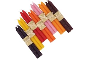 XIANGZHU Set of 14 Beeswax Taper Candles, 9 Inch Premium Quality Smokeless, Beeswax Candle for Home Gift Ideas Uncented Long Candles for Household, Wedding, Party, and Home Décor