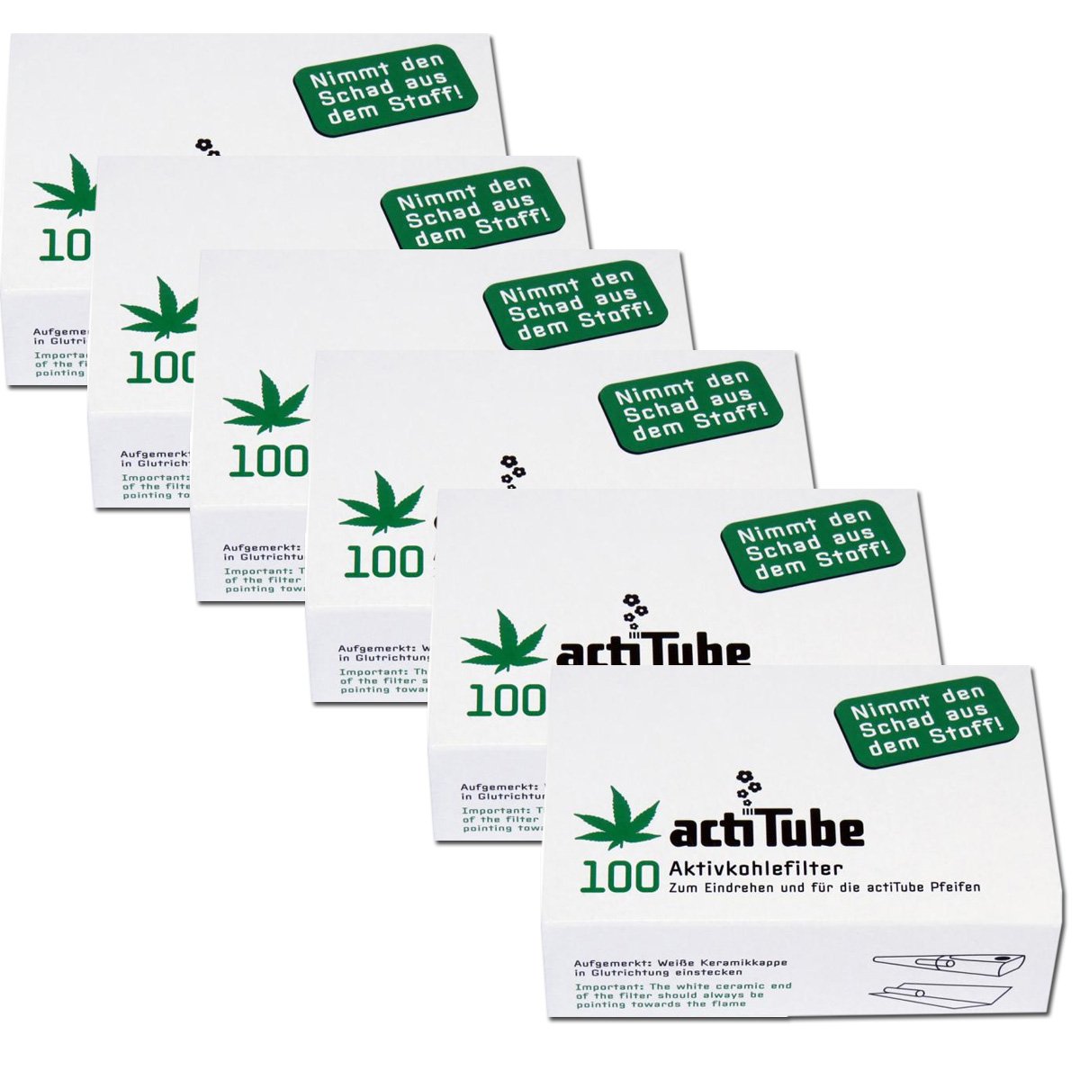600 ActiTube Activated Charcoal Filters (6x100) Enjoy Smoking More with Activated Charcoal.