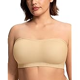 HSIA Strapless Bras for Women– Bandeau Bra Wireless Full Coverage Non-Slip Large Bust Seamless Tube Bra Fixed Cup
