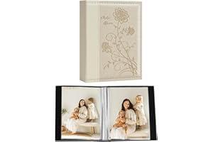 Artmag 4x6 50 Pockets 2 Pack Small Photo Album Leather Cover Picture Album Each Holds 50 4x6 Pictures for Wedding Baby Vacati