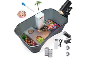 Binano Turtle Tanks Topper,Pet Turtles,Aquarium Tank,Turtle Topper Basking Platform,Turtle Tank Aquarium, Plastic, Turtle Habitat Terrapin Lake Reptile Aquarium Tank