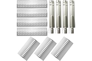 Htanch 4 Packs 16631 and 3 Packs 16520 Heat Plate with 4 Packs Heavy Duty Burner Replacement for Bull Flame Tamer Replacement Parts,for Bull 4 Burner Grill 26038 26039 47629 69008 16561 Bull Angus