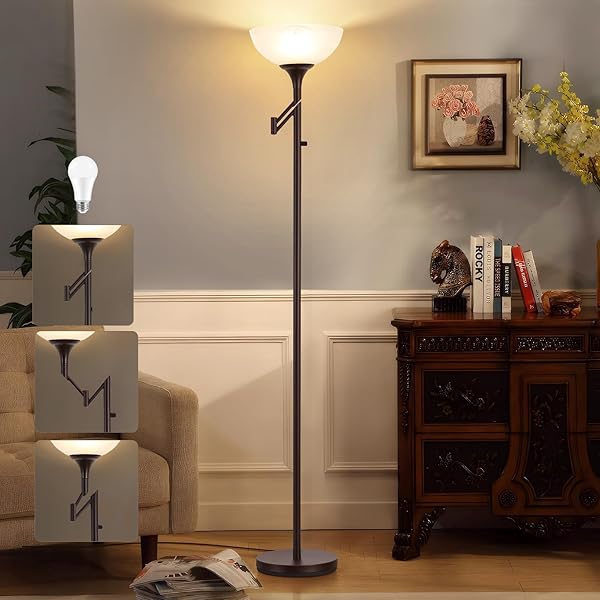EJIAXIN FLOOR LAMPS FOR LIVING ROOM BRONZE, 71″...