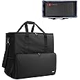 CURMIO Desktop Computer Travel Bag, Carrying Case for Computer Tower PC Chassis, Keyboard, Cable and Mouse, Bag Only, Black