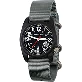 BERTUCCI DX3 Field Watch | Vintage Drab Nylon Band | Swiss Super Luminous Technology | Innovative Design, Durable Build, Light Weight Comfort | 11201