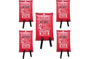 INF-WAY Fire Blanket for Home, Fiberglass Fire Suppression Blanket for Kitchen, Flame Retardant Protection and Heat Insulation Emergency Fireproof Safety Blanket for People