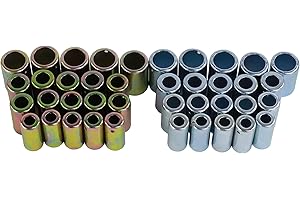 Wisepick 40PCS Reduced Hose Ferrule Set #6#8#10#12 Size Color Zinc Coating and Blue White Zinc Coating