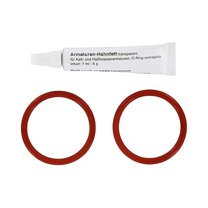Delonghi Brühgruppe ESAM ECAM Pflegeset 2x O Ring Delonghi (Delonghi Dichtung) und Silikonfett inkl. Anleitung