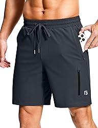 Men's Workout Shorts with Zipper Pockets 7 Inch