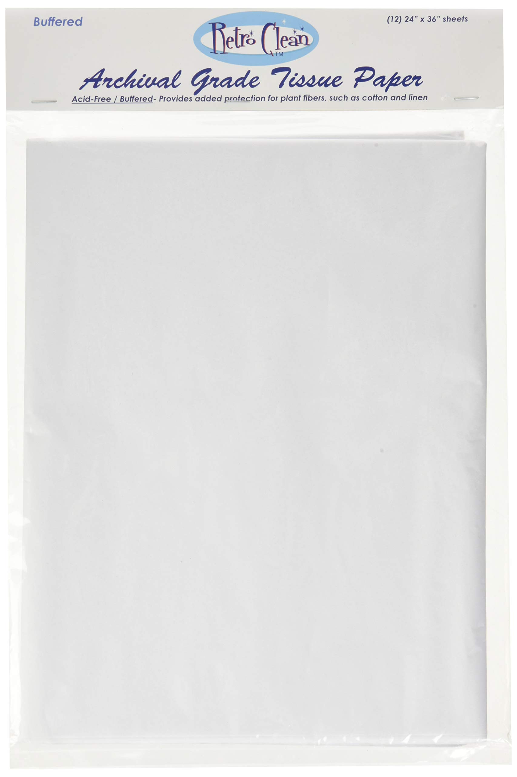 Retro Clean Archival Grade Tissue Paper - Buffered-24 inch x 36 inch 12/Pkg