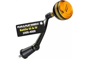 MARVELURE Foldable Power Handle for Penn Battle II III IV, Battle III LE, Clash I Spinning Fishing Reel Replacement Handle
