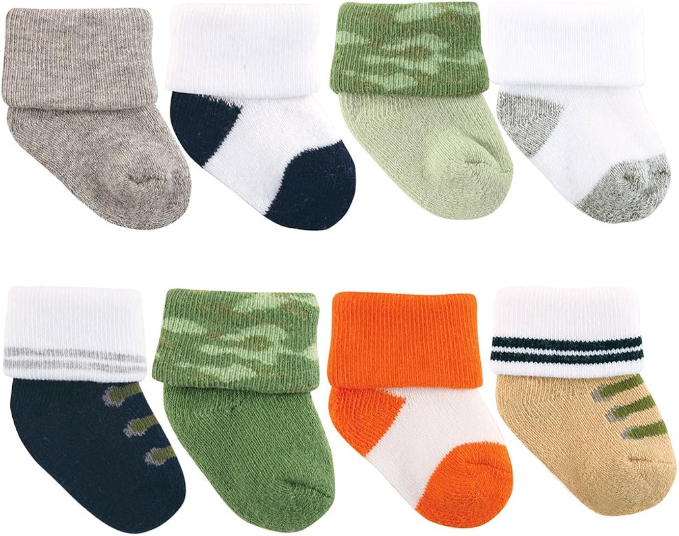 Luvable Friends Unisex Baby Newborn Socks, 8Pack Clothing