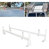 KUAFU Universal 41-77in Cargo Van Ladder Rack Roof Compatible with 2003-2017 Chevy Express GMC Savana 1999-2014 Ford E-Series