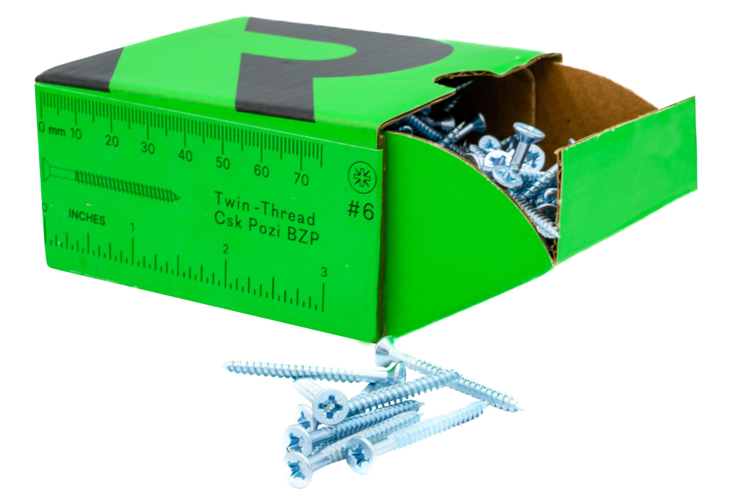 Rikä TWSR010 Woodscrew Twin-Thread CSK BZP 6 x 1 1/2in 200pk