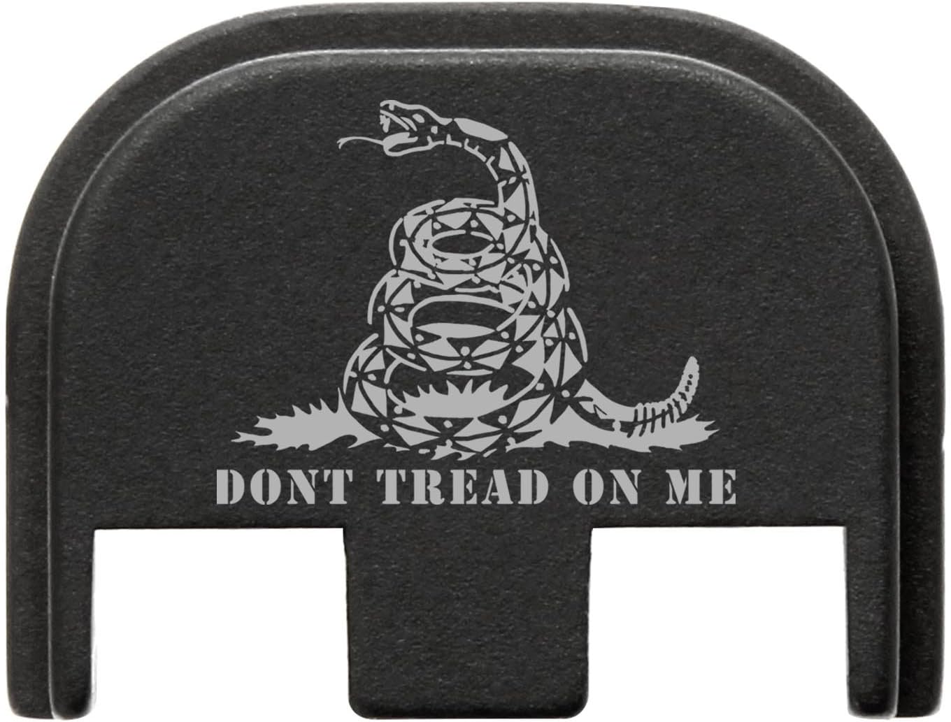 NDZ Performance Rear Slide Cover Plate for Glock 17 19 19X 22 23 26 27 34 45 Gen 5 9MM .40 S&W Laser Engraved Anodized Aluminum in Black - Choose Design