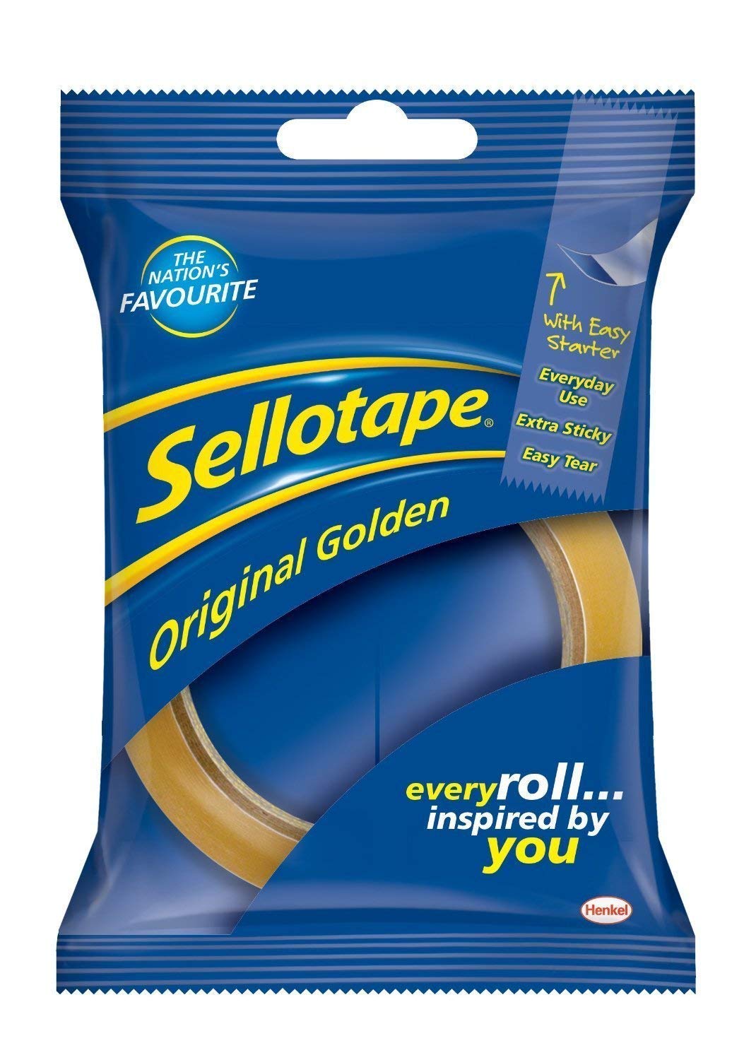 Original Tape - 24 mm x 50 m, Golden (Pack of 12)