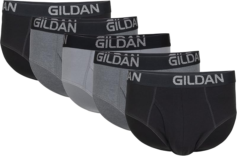 Lot de 5 Slips en Coton Extensible pour Homme, Large