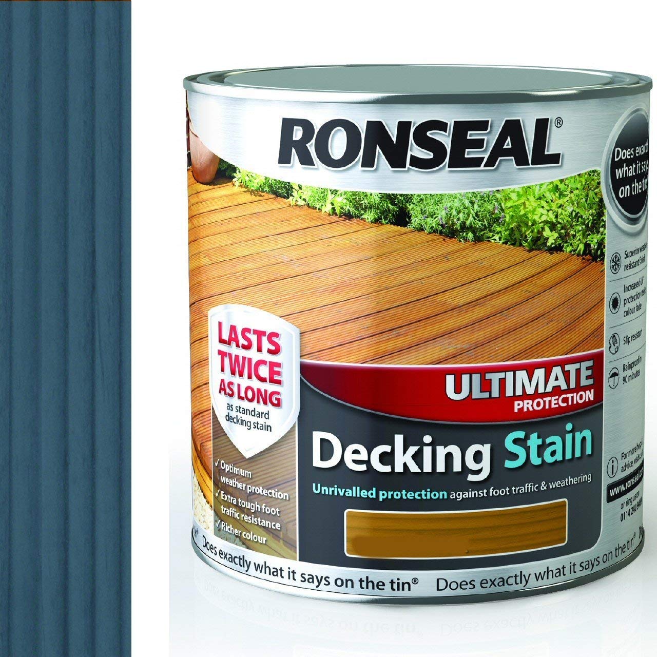 Ronseal RSLUDSS25L 2.5L Ultimate Protection Decking Stain - Slate