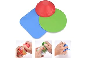 SIYURONGG 3 Pcs Rubber Jar Opener Gripper Pads, Multi Purpose Jar Bottle Can Lids Gripper Openers Reusable, for Seniors Weak Hands, Most Bottles, Used as Kitchen Coasters