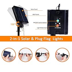 FUNIAO (Upgraded) 2-in-1 Solar Powered American