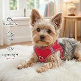 Joytale Step in Dog Harness Soft Mesh Reflective Breathable Vest L Red view 4