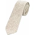 JEMYGINS 2.4" Cotton Necktie Solid Mens Cashmere Wool Skinny Tie