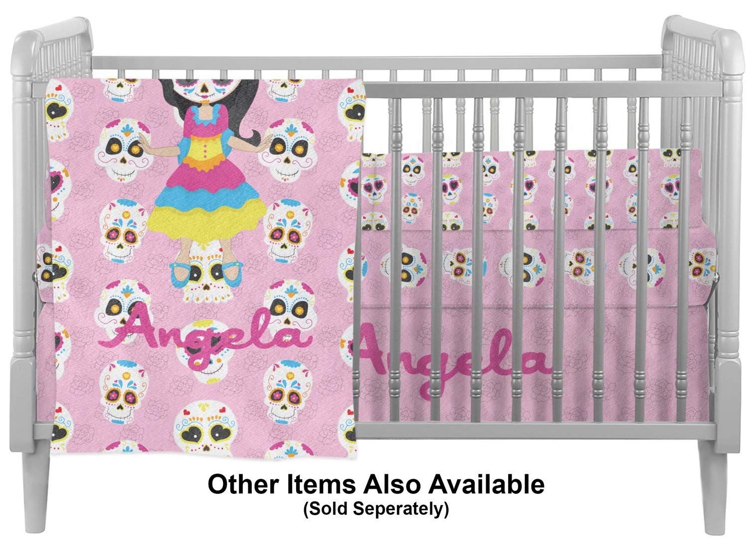 sugar skull baby bedding