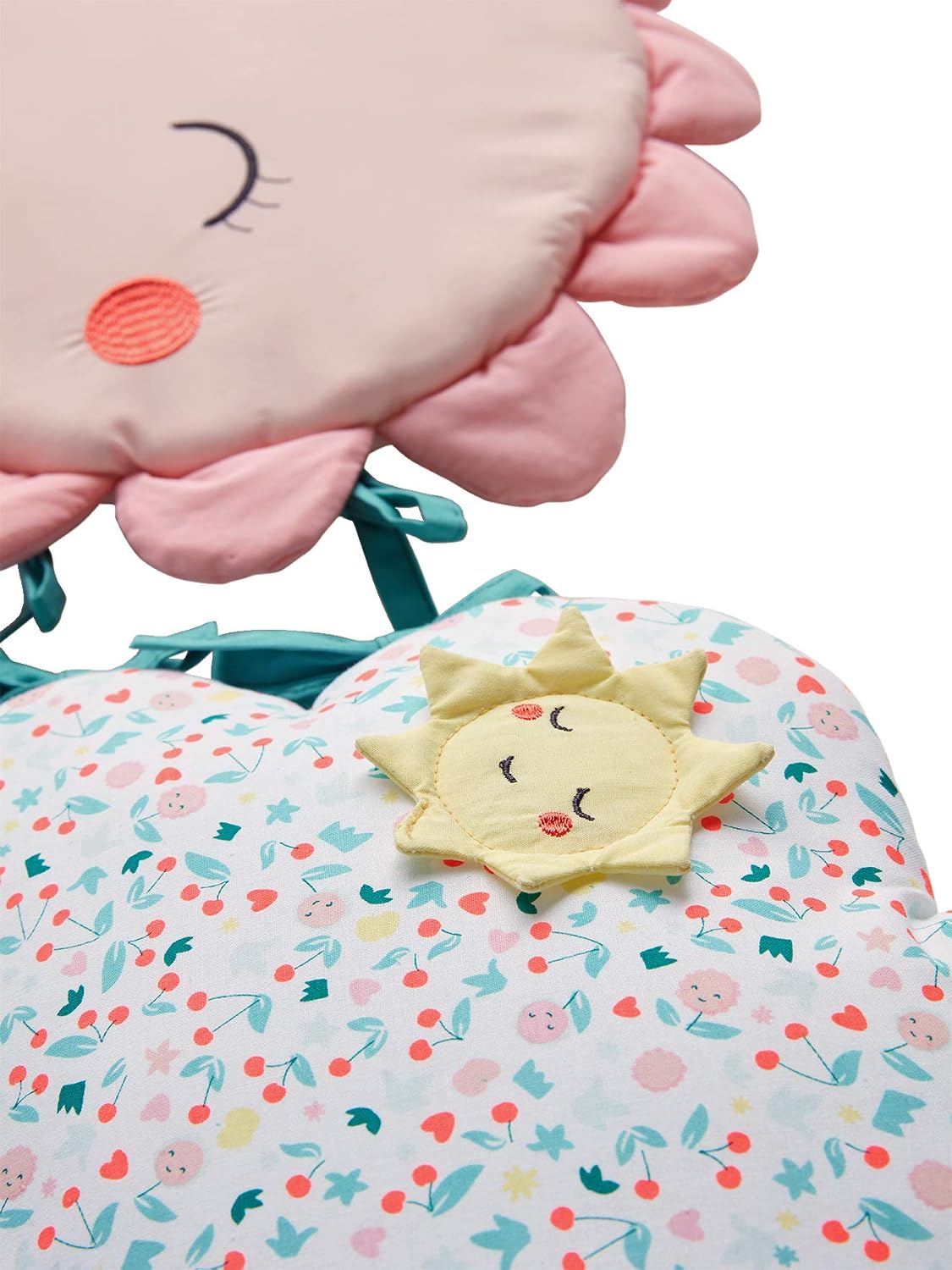 Vertbaudet Tour De Lit Coussins Bebe Cerise Blanc Multico 180x30 Matelas Et Linge De Lit Accessoires De Literie Centroarco Com