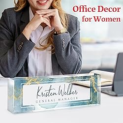 Custom Office Name Plate for Desk - Desk Name Plate