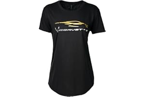 WEST COAST CORVETTE C8 Corvette Ladies Corvette Racing Gesture T-Shirt - Black