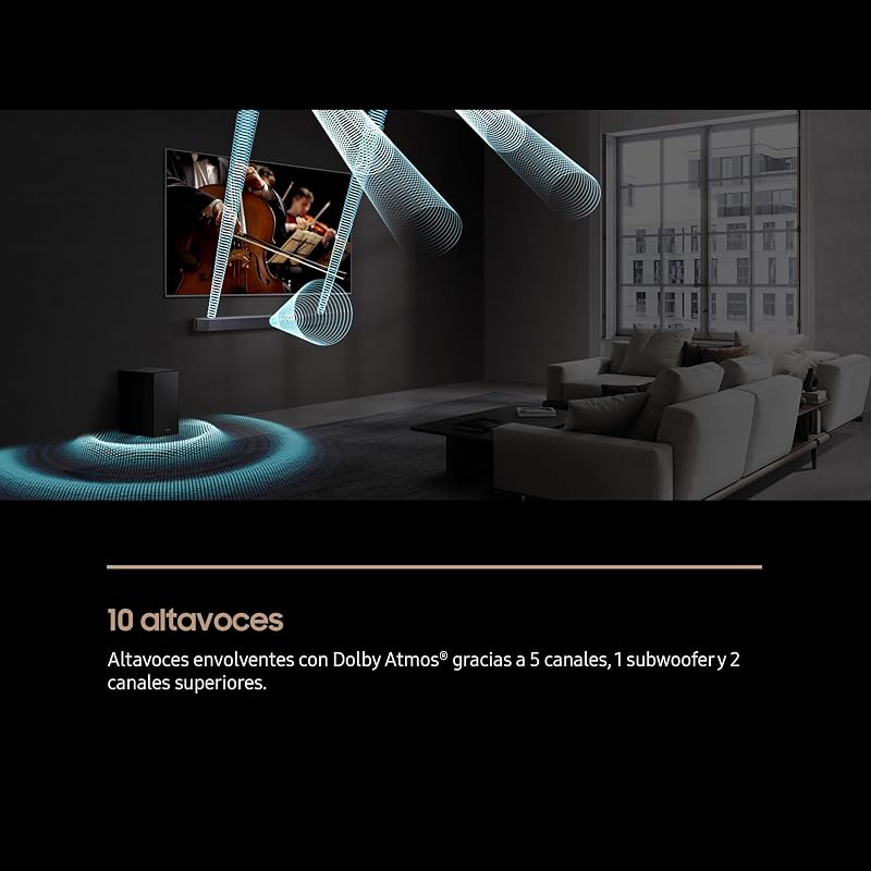 Barra de Sonido HW-QS750F/ZF Q-Symphony y Wireless Dolby Atmos