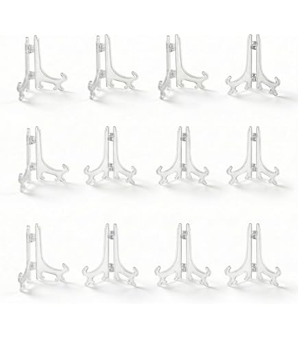 Fottaqqan Paquete de 20 soportes de caballete de acrílico, soporte transparente para exhibir monedas, soportes para exhibir imágenes, fotos, monedas, medallas, imágenes, obras de arte, libros, 2.2 Fottaqqan Paquete de 20 soportes de caballete de acrílico, soporte transparente para exhibir monedas, soportes para exhibir imágenes, fotos, monedas, medallas, imágenes, obras de arte, libros, 2.2