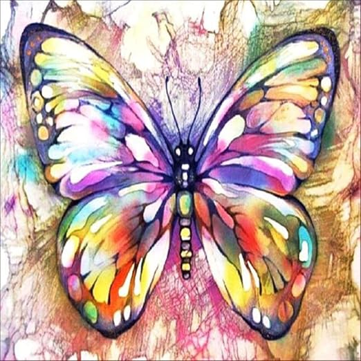 Rameng- -- 5d Pintura de Diamante Mariposa DIY de Punto de Cruz en ...
