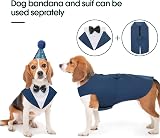 Kuoser Dog Tuxedo Wedding Suit and Bandana Set 5 Sizes Small to XXL view 3