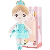 Gloveleya Baby Girl Gifts Dolls Soft Plush Toy Ballet Girl Doll Mint Green 14 Inches with Gift Box…