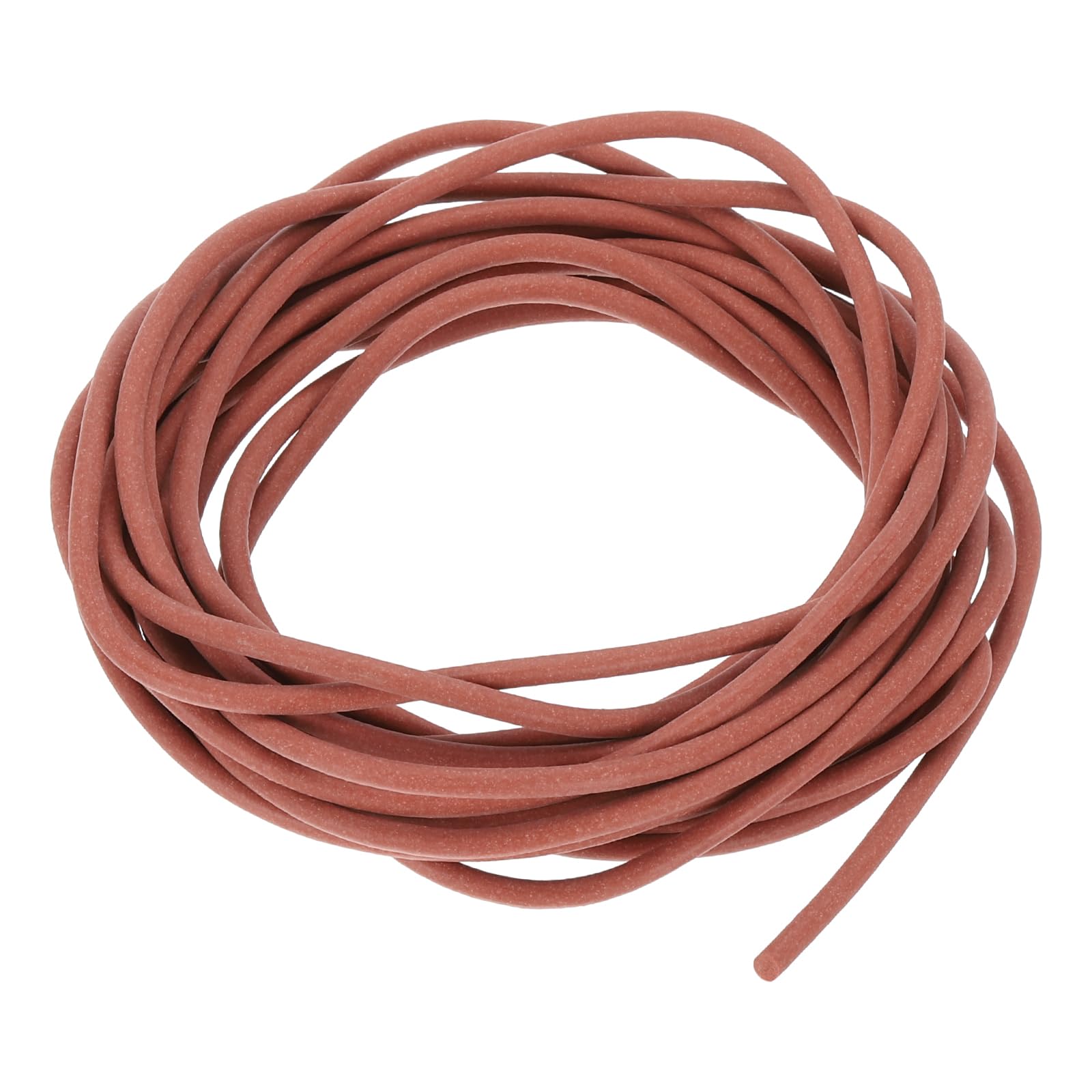 PATIKIL Silicone Foam Seal Strip, 5Meters(16.4Ft) 3mm(0.12") Dia Round High Density Solid Sponge Rubber Weather Stripping Cord for Sealing Gap Blocker Insulation, Red