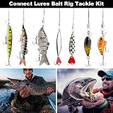Realure 50 Pcs Stainless Steel Wire Traces Pike Fishing Leaders with Swivels view 5