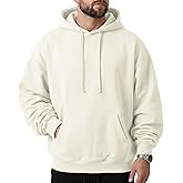 Ohoo Men's Loose Fit Pullover Hoodies Midweight Soft French Terry Hooded Sweatshirt with Long Sleeve