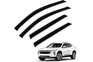 FIILINES Rain Guards for Chevrolet Chevy Trax 2024-2026, Tape-On Side Window Deflectors Visors for Trax, 4PCS, Black