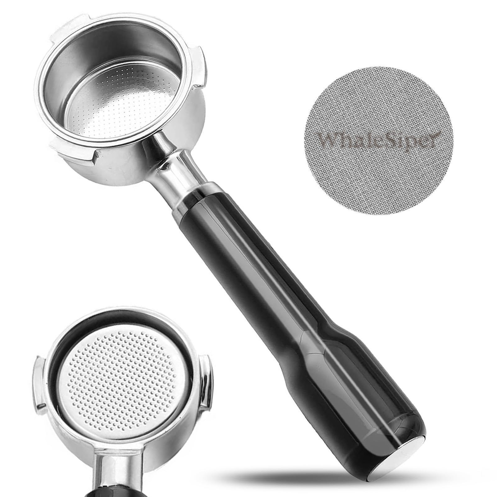 Photo 1 of WhaleSiper 51mm Bottomless Portafilter & Puck Screen, 3-Ear Stainless Head, Compatible with CASABREWS CM5418, 3700Essential, 3700Gense Espresso Machines, Includes 304 Stainless Steel Filter Basket