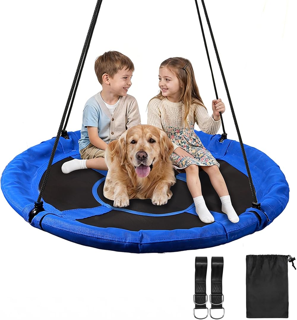 REDCAMP Large 110 cm Nest Tree Swing Seat for Children Blue 500 Lbs Capacity