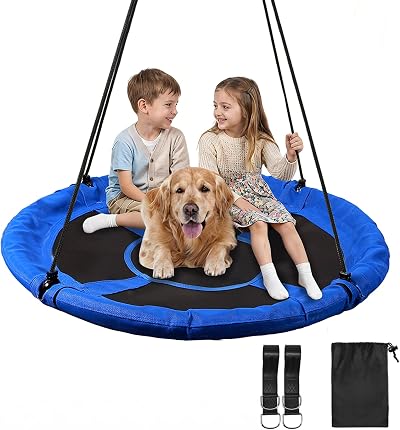 REDCAMP Large 110 cm Nest Tree Swing Seat for Children Blue 500 Lbs Capacity