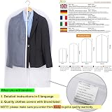 Niviy 63" Dress Covers Garment Bag with Zip Dustproof White 60x160cm view 4